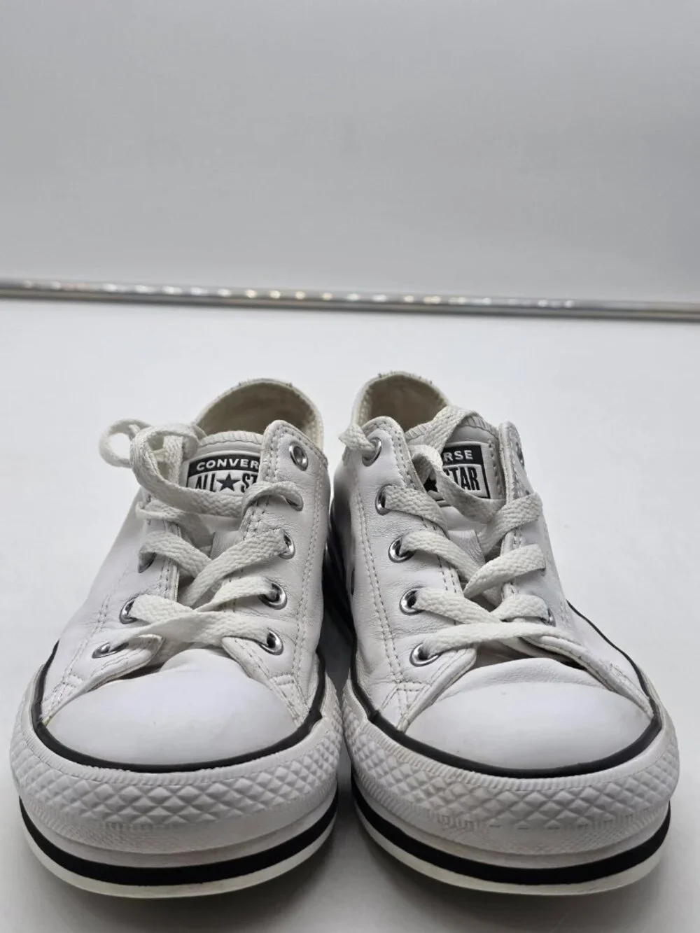 Converse All Star Shoes Kids Size 3 Platform Low Top Sneakers 669709C Damage